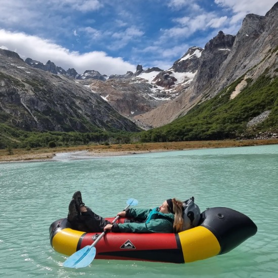 Packrafting Laguna Esmeralda